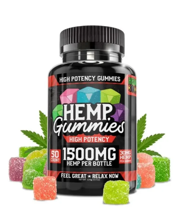 High Potency Hemp Gummies - 1500mg
