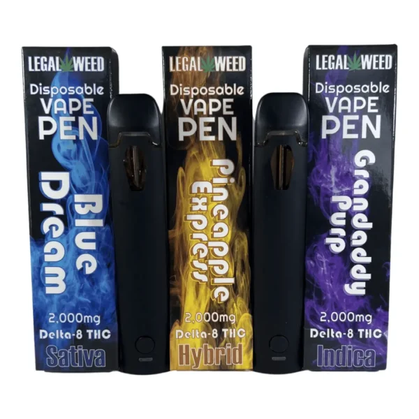 Legal Weed - Delta 8 THC Vapes - 2000mg